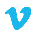 vimeo icon blue on white rounded